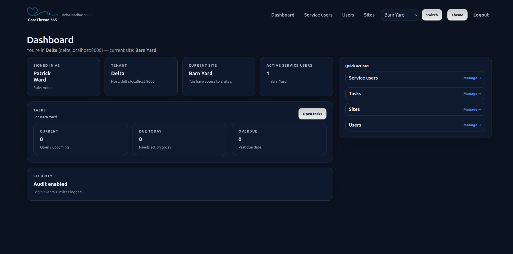 Dashboard preview